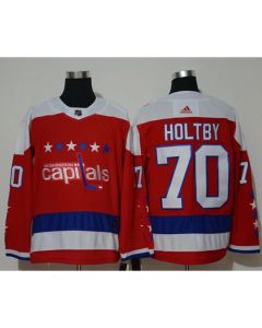 Men's Washington Capitals #70 Braden Holtby Red Stitched NHL Jersey