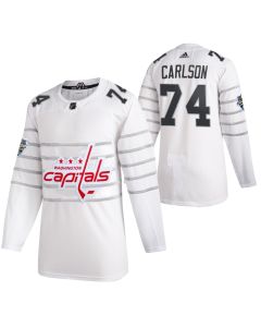 Men's Washington Capitals #74 John Carlson 2020 White All Star Stitched NHL Jersey