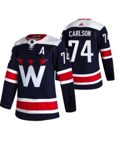 Men's Washington Capitals #74 John Carlson Navy Pro Stitched Jersey