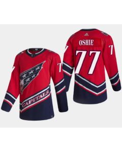 Men's Washington Capitals #77 T.J. Oshie 2021 Red Reverse Retro Stitched Jersey