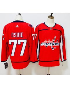 Men's Washington Capitals #77 TJ Oshie Red Stitched NHL Jersey (Red)