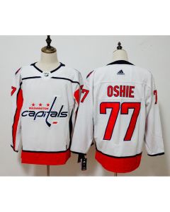Men's Washington Capitals #77 TJ Oshie White Stitched NHL Jersey