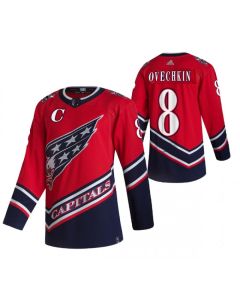 Men's Washington Capitals #8 Alex Ovechkin 2021 Reverse Retro Stitched Jersey