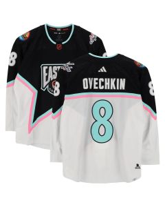 Men's Washington Capitals #8 Alex Ovechkin Black/White 2023 All-star Stitched Jersey