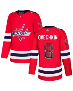 Men's Washington Capitals #8 Alex Ovechkin Red Drift Fashion Stitched NHL Jersey