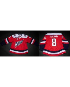 Men's Washington Capitals #8 Alexander Ovechkin Red With C Patch Stitched Hockey Premium Jersey (Red)