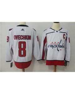 Men's Washington Capitals #8 Alexander Ovechkin White Stitched NHL Jersey