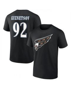 Men's Washington Capitals #92 Evgeny Kuznetsov Black T-Shirt
