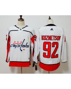 Men's Washington Capitals #92 Evgeny Kuznetsov White Stitched NHL Jersey