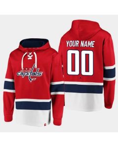 Men's Washington Capitals Active Player Custom Red All Stitched Sweatshirt Hoodie