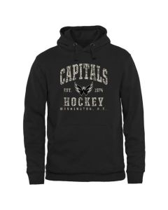 Men's Washington Capitals Black Camo Stack Pullover Hoodie