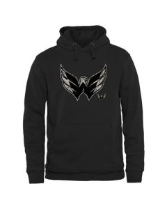 Men's Washington Capitals Black Rink Warrior Pullover Hoodie