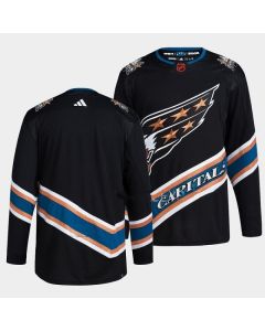 Men's Washington Capitals Blank Black 2022-23 Reverse Retro Stitched Jersey