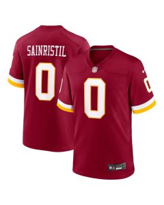 Men's Washington Commanders #0 Mike Sainristil Nike Burgundy Game Jersey (Burgundy)