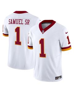 Men's Washington Commanders #1 Deebo Samuel Sr. White 2025 F.U.S.E. Throwback Vapor Limited Stitched Football Jersey (White)