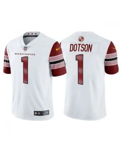 Men's Washington Commanders #1 Jahan Dotson White Vapor Untouchable Stitched Football Jersey