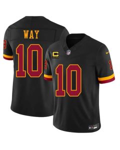Men's Washington Commanders #10 Tress Way Black 2026 With 4-Star C Patch Vapor F.U.S.E. Limited Jersey