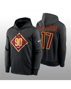 Men's Washington Commanders #17 Terry McLaurin Black 90th Anniversary Performance Pullover Hoodie