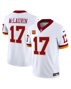 Men's Washington Commanders #17 Terry McLaurin White 2025 F.U.S.E. With 4-star C Patch Throwback Vapor Limited Stitched Football Jersey (White)