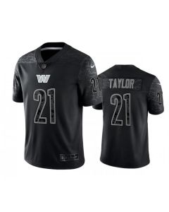 Men's Washington Commanders #21 Sean Taylor Black Reflective Limited Stitched Football Jersey