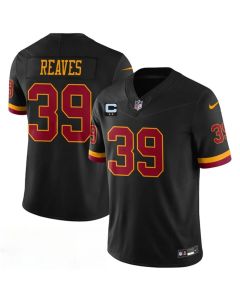 Men's Washington Commanders #39 Jeremy Reaves Black 2026 With 2-Star C Patch Vapor F.U.S.E. Limited Jersey