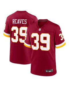 Men's Washington Commanders #39 Jeremy Reaves Nike Burgundy Game Jersey (Burgundy)