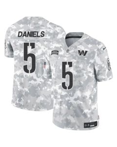 Men's Washington Commanders #5 Jayden Daniels 2024 F.U.S.E Arctic Camo Salute to Service Limited Stitched Football Jersey