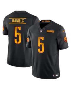 Men's Washington Commanders #5 Jayden Daniels Black 2024 F.U.S.E Vapor Limited Stitched Football Jersey (Black)