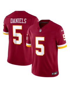 Men's Washington Commanders #5 Jayden Daniels Nike Burgundy Vapor F.U.S.E. Sewn Down Limited Jersey (Burgundy)