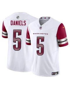 Men's Washington Commanders #5 Jayden Daniels White 2024 Draft F.U.S.E Vapor Limited Stitched Football Jersey