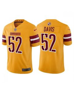 Men's Washington Commanders #52 Jamin Davis Gold Vapor Untouchable Stitched Football Jersey