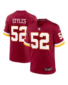 Men's Washington Commanders #52 Sonny Styles Burgundy 2026 NFL Draft Game Jersey (Burgundy)