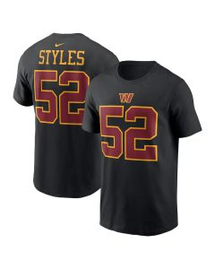 Men's Washington Commanders #52 Sonny Styles Nike Black Name & Number T-Shirt (Black)