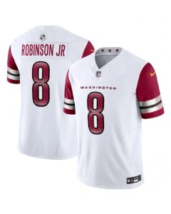 Men's Washington Commanders #8 Brian Robinson Jr. White 2023 F.U.S.E. Vapor Limited Stitched Football Jersey