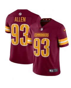 Men's Washington Commanders #93 Jonathan Allen 2022 Burgundy Vapor Stitched Football Jersey