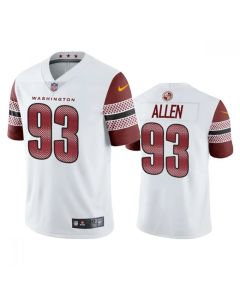 Men's Washington Commanders #93 Jonathan Allen White Vapor Untouchable Stitched Football Jersey