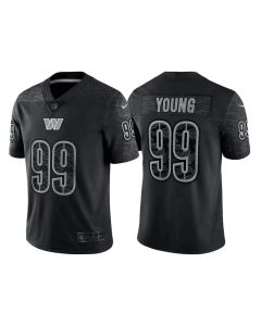 Men's Washington Commanders #99 Chase Young Black Reflective Limited Stitched Football Jersey