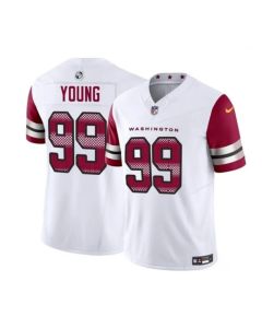 Men's Washington Commanders #99 Chase Young White 2023 F.U.S.E. Vapor Limited Stitched Football Jersey