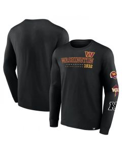 Men's Washington Commanders Black High Whip Pitcher Long Sleeve T-Shirt