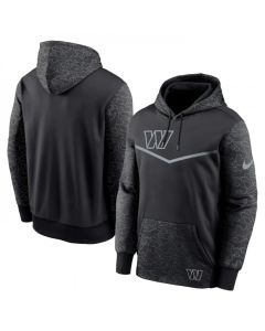 Men's Washington Commanders Black Reflective Therma Hoodie