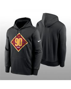 Men's Washington Commanders Blank Black 90th Anniversary Performance Pullover Hoodie