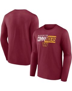 Men's Washington Commanders Burgundy One Two Long Sleeve T-Shirt