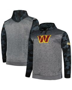 Men's Washington Commanders Heather Charcoal Big & Tall Camo Pullover Hoodie