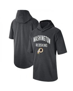 Men's Washington Commanders Heathered Charcoal Sideline Training Hoodie Performance T-Shirt
