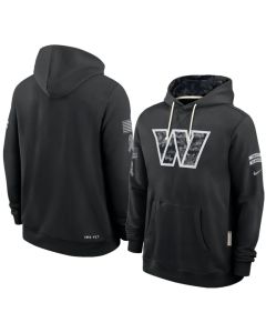 Men's Washington Commanders Nike Black 2026 Salute to Service Sideline Dri-FIT Pullover Hoodie