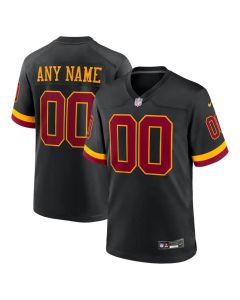 Men's Washington Commanders Nike Black Hail Raiser Alternate Custom Game Jersey (Black)