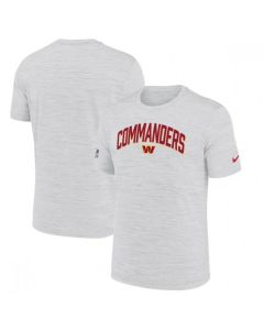 Men's Washington Commanders White Sideline Velocity Stack Performance T-Shirt