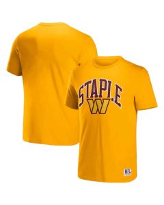 Men's Washington Commanders x Staple Yellow Logo Lockup T-Shirt