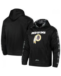 Men's Washington Commanders Zubaz Black Tonal Oxide Pullover Hoodie