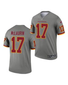 Men's Washington Football Team #17 Terry McLaurin Gray Inverted Legend Stitched Jersey